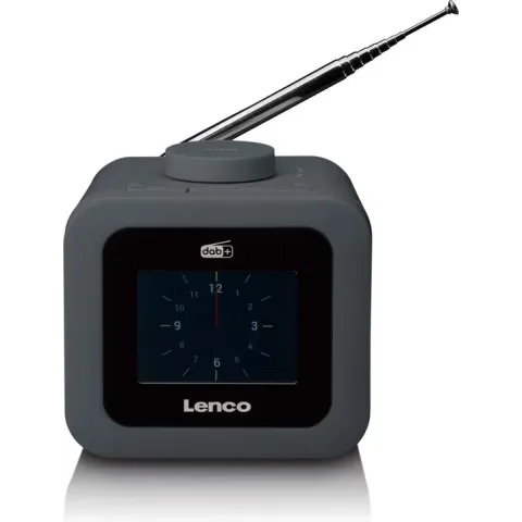 Lenco CR-620 - Wekkerradio met DAB+ en AUX-uitgang - Grijs