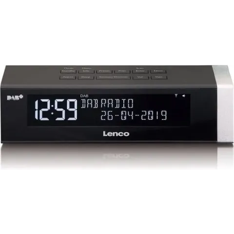 Lenco CR-630 - Wekkerradio DAB+ met USB aansluiting en AUX - Zwart