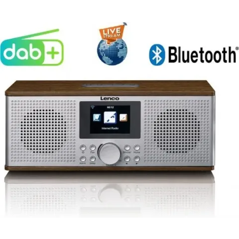 Lenco DIR-170 - Internetradio met Bluetooth, DAB+ en FM - Walnoot