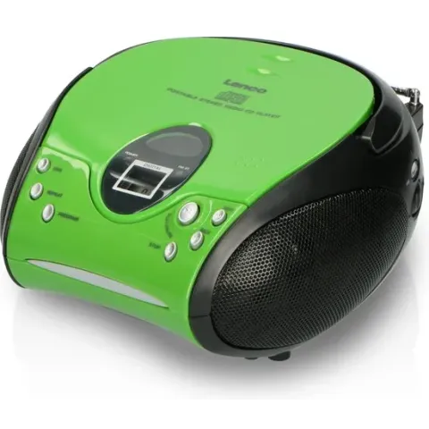 Lenco SCD-24 - Draagbare radio CD speler met aux-uitgang - Groen