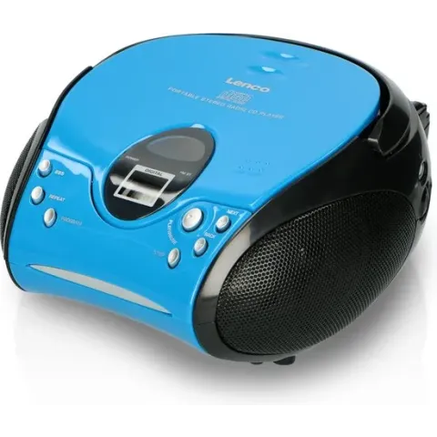 Lenco SCD-24 - Radio CD-speler met AUX-uitgang – Blauw