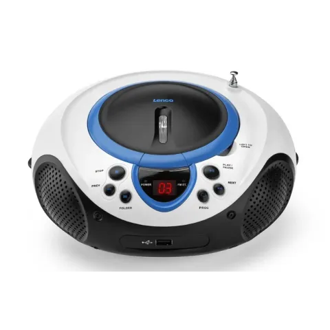 Lenco SCD-38 USB CD speler Blauw