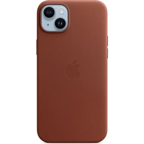 Leren hoesje met MagSafe voor iPhone 14 Plus - Omber