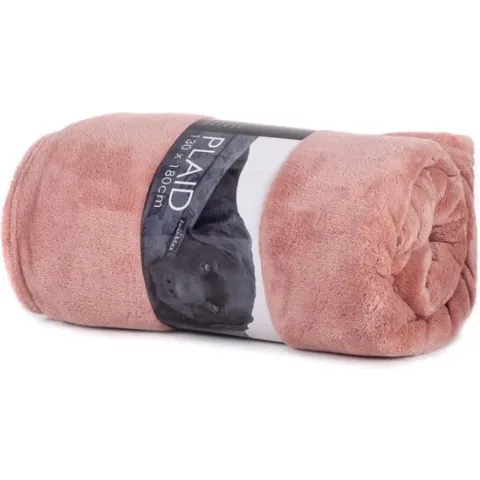 Lex & Max Fleece plaid - 130x180cm - Pastel Peach