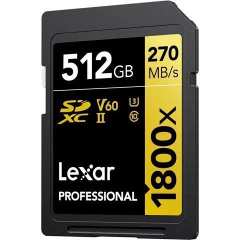 Lexar SDXC Professional  512GB BL 1800x UHS-II V60 gold