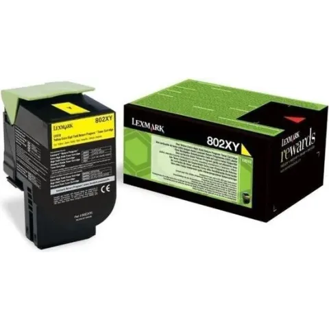 LEXMARK 802XY tonercartridge geel extra high capacity 4.000 paginas 1-pack return program