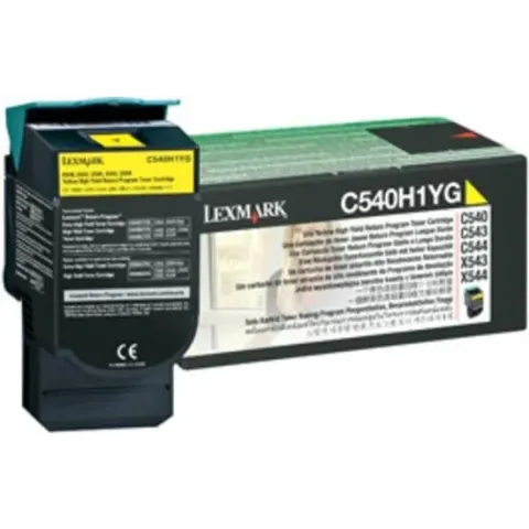 LEXMARK C540 C543 C544 X543 X544 tonercartridge geel high capacity 2.000 paginas 1-pack return program