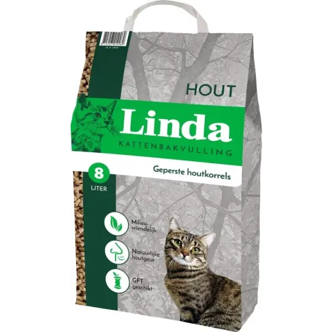 Linda hout kattenbakkorrel 8ltr.