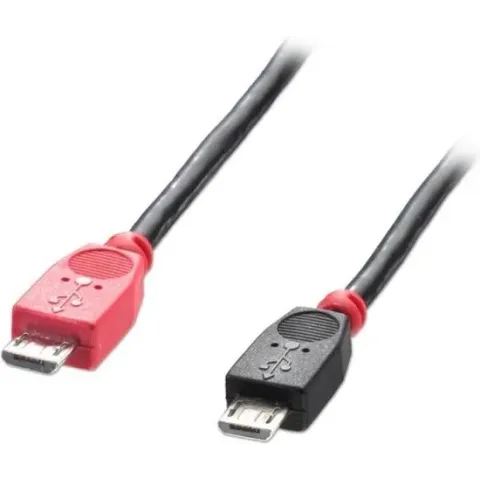 Lindy 31758 USB-kabel 0,5 m USB 2.0 Micro-USB B Zwart