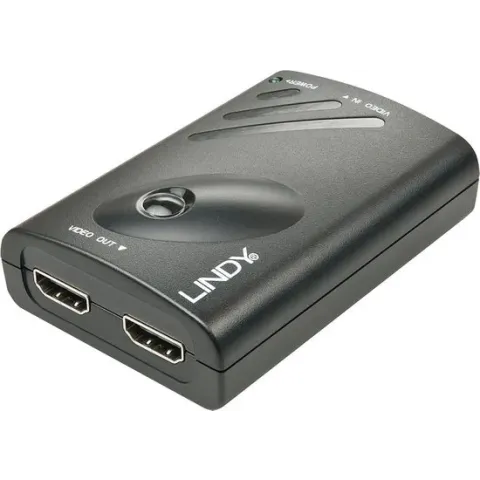 LINDY 38409 DisplayPort / HDMI Converter [1x DisplayPort bus - 2x HDMI-bus] Zwart