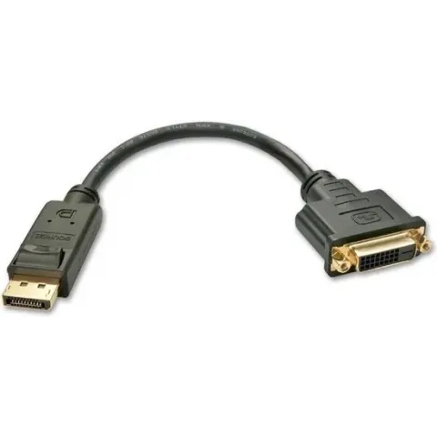 Lindy 41004 video kabel adapter 0,15 m DisplayPort DVI-D Zwart