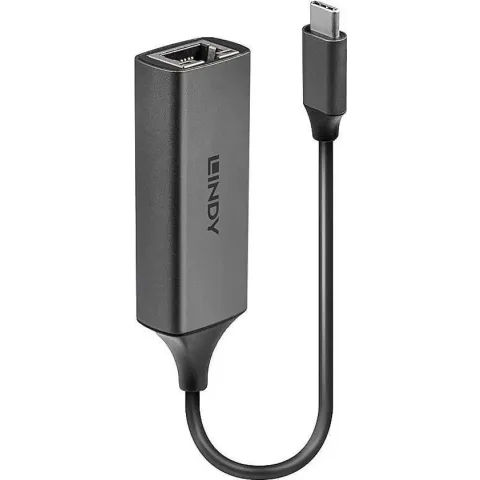 LINDY Netwerkadapter 5 GBit/s USB-C USB 3.1 (Gen 1), Gigabit-LAN (1/2.5/5 Gbit/s), RJ45