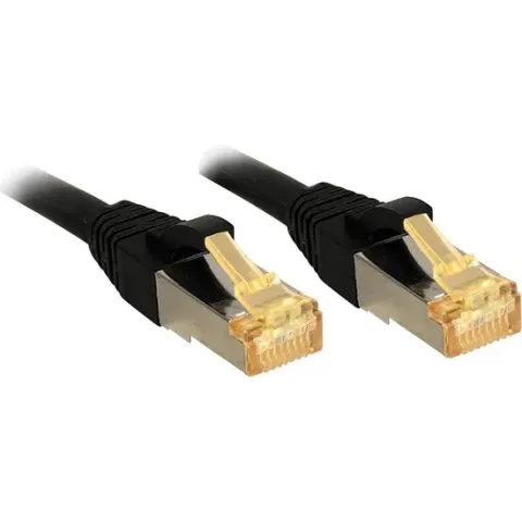 LINDY RJ45 47310 Netwerkkabel, patchkabel CAT 6a (losse kabel CAT 7) S/FTP 3.00 m Zwart Snagless