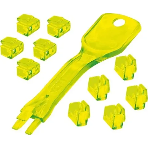 Lindy RJ45 Port Schlösser GELB 10 stuks + 1 sleutel