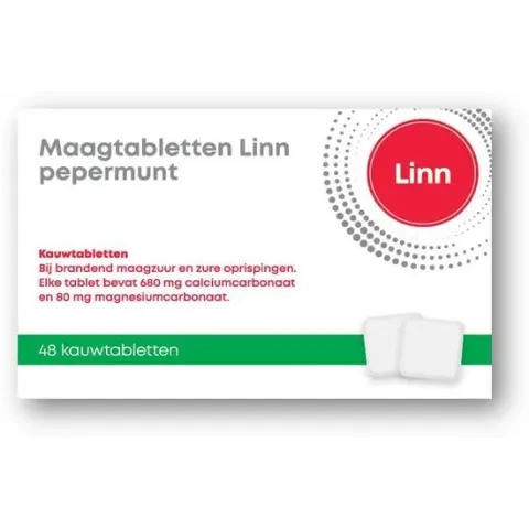 Linn Maagtabletten, 48 kauwtabletten