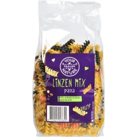 Linzen mix fusilli Your Organic Nature - Zakje 225 gram - Biologisch