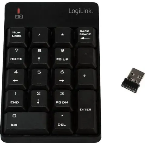 LogiLink ID0120 Numeriek toetsenbord Radiografisch Zwart
