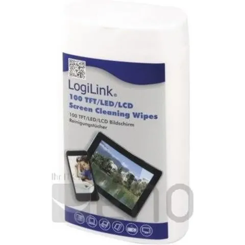 LogiLink TFT/LCD und Plasma reinigingstÃ¼cher 100ste Box