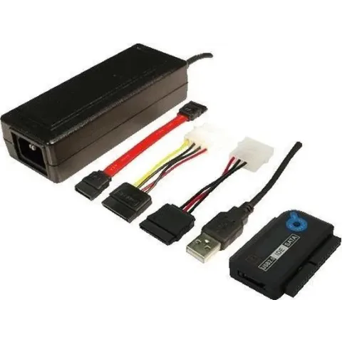 LogiLink USB 2.0 naar 2.5 + 3.5 Zoll IDE + SATA HDD OTB Adapter