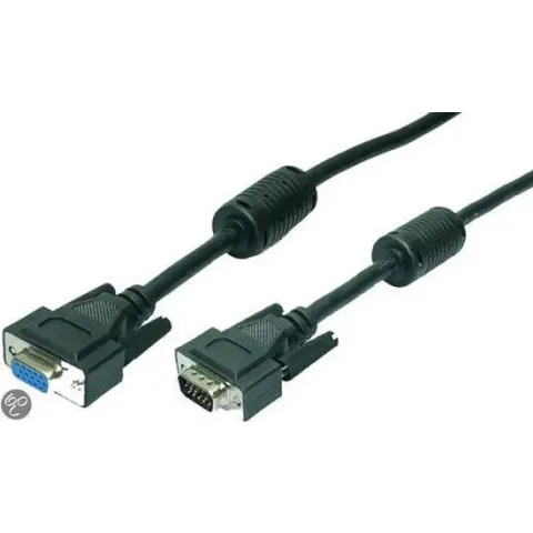Logilink - VGA (D-Sub) naar VGA (D-Sub) female - 1.8 m - Zwart