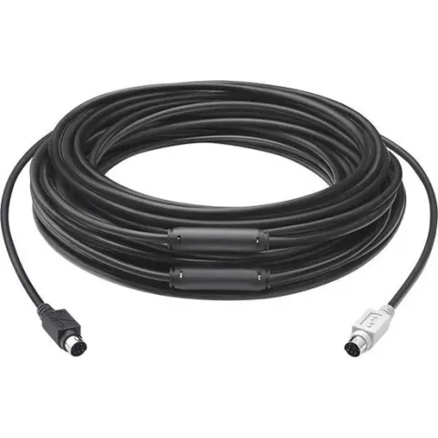 Logitech 939-001490 PS/2-kabel 15 m 6-p Mini-DIN Zwart