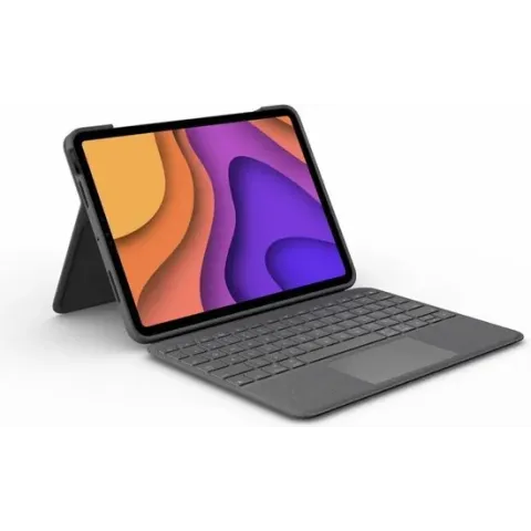 Logitech - iPad Air (2020) Hoes - Keyboard Cover Folio Touch Grijs