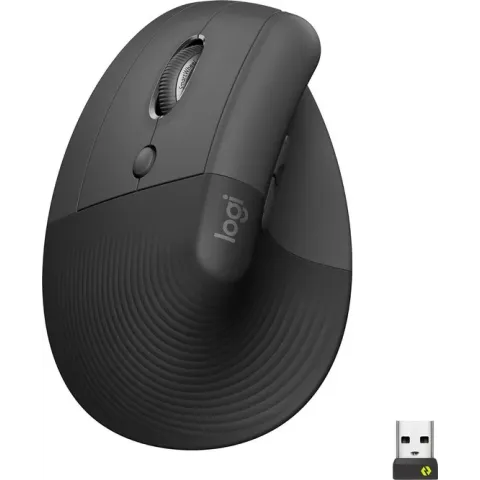 Logitech Lift Left- Verticale ergonomische muis - Linkshandig - Donkergrijs