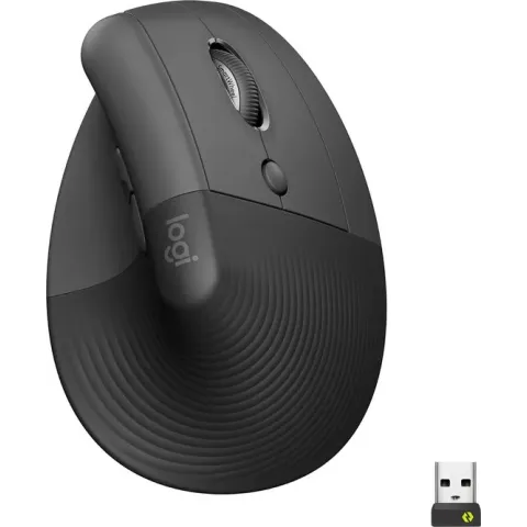 Logitech Lift - Verticale ergonomische muis - Rechtshandig - Donkergrijs