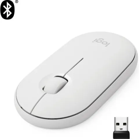Logitech Pebble M350 - Draadloze Muis - Wit