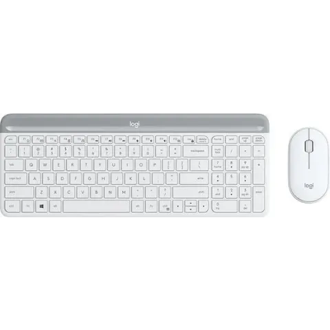 Logitech Slim Wireless Keyboard and Mouse Combo MK470 - OFFWHITE - FRA - CENTRAL