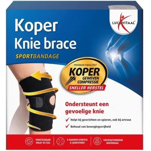 Lucovitaal Brace knie koper