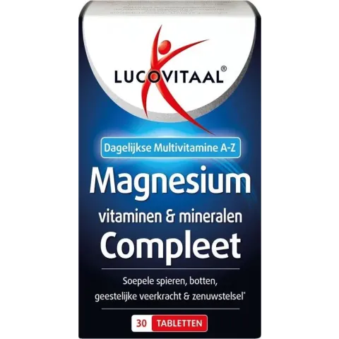 Lucovitaal - Magnesium, Vitamine & Mineralen - 30 tabletten - Voedingssupplement