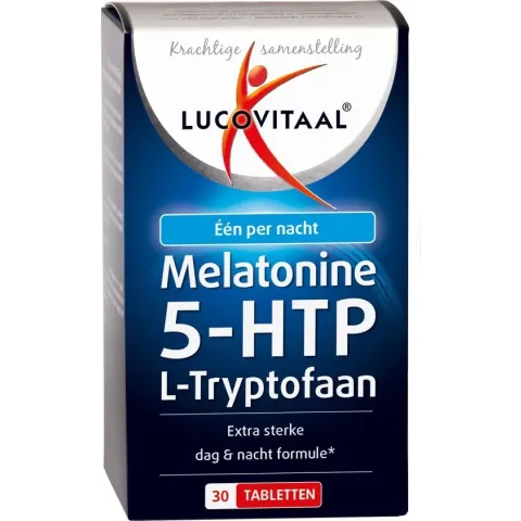 Lucovitaal Melatonine 5-HTP L-Tryptofaan Voedingssupplement - 30 Tabletten