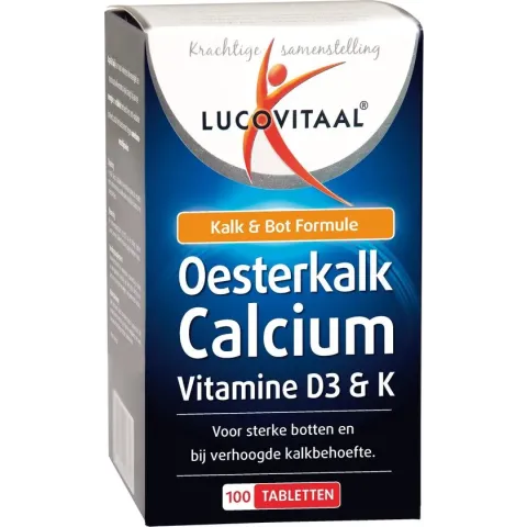 Lucovitaal Oesterkalk Calcium Vitamine D3 & K Voedingssupplement - 100 tabletten