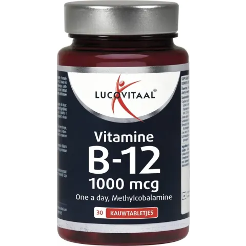 Lucovitaal Vitamine B12 1000 mcg Voedingssupplement - 30 kauwtabletten - bosvruchtensmaak