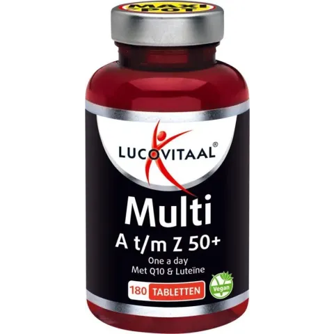 Lucovitaal Voedingssupplementen Multi A t/m Z 50+ Tabletten met Q10 180Tabletten