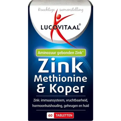 Lucovitaal Zink Methionine & Koper Voedingssupplement - 60 tabletten