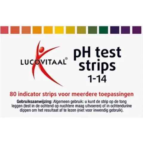 Lucovitaal - Zuur Base pH test strips - 80 stuks