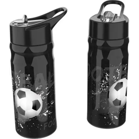 Lunch Buddies Drinkfles Football 600 Ml Polypropyleen Zwart