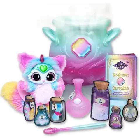 Magic Mixies Regenboog - Magische Ketel met échte mist - Interactief Pluche