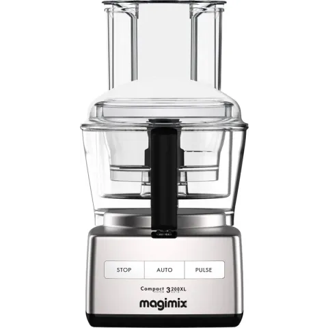Magimix - CS 3200 XL - Foodprocessor - Mat Chroom - Inductiemotor - Professionele messen - 30 jaar motorgarantie