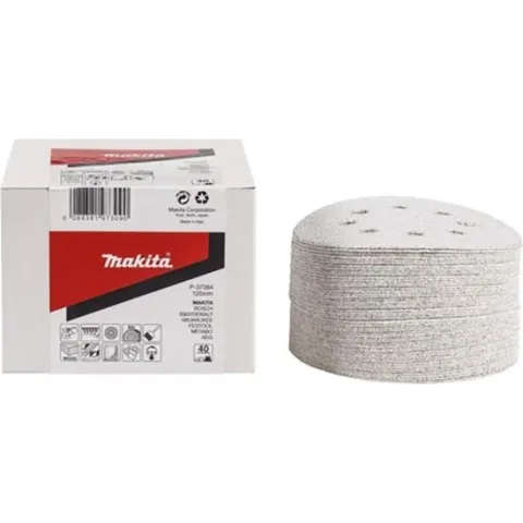 Makita P-37409 Schuurschijven - 125 x K80 - non-ferro metalen (50st)