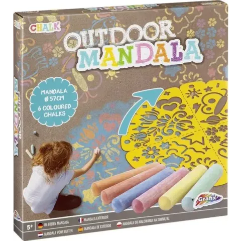 Mandala tekeningen maken | Buitenspeelgoed | stoepkrijt | Grafix