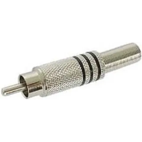 Mannelijke Rca Plug - Vernikkeld - Zwart