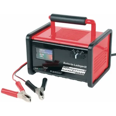 Mannesmann Acculader - 6 & 12 volt - Voedingspanning 230v - Rood/zwart