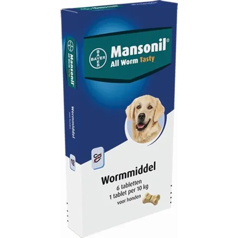 Mansonil All Worm - Hond - 6 Tabletten