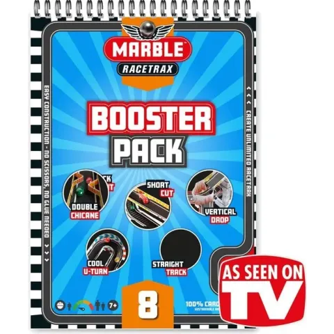 Marble Racetrax - Knikkerbaan - Racebaan - Booster Pack - Uitbreidingspakket - 8 Sheets