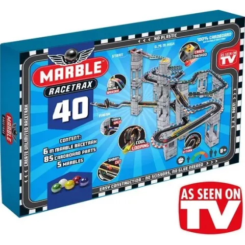 Marble Racetrax - Knikkerbaan - Racebaan - Circuit Set - 40 Sheets - 6 Meter