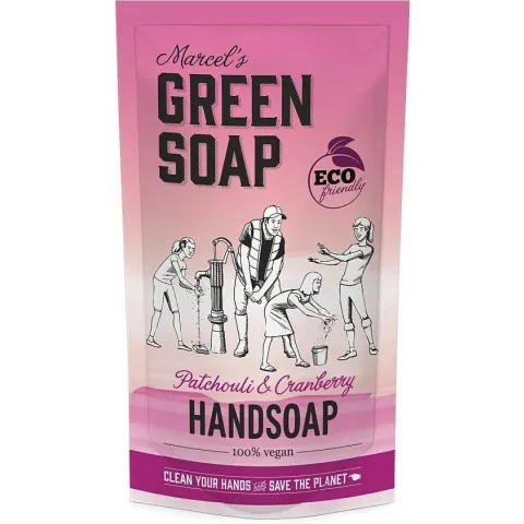 Marcel's Green Soap Handzeep Patchouli & Cranberry Navul Stazak 500 ml