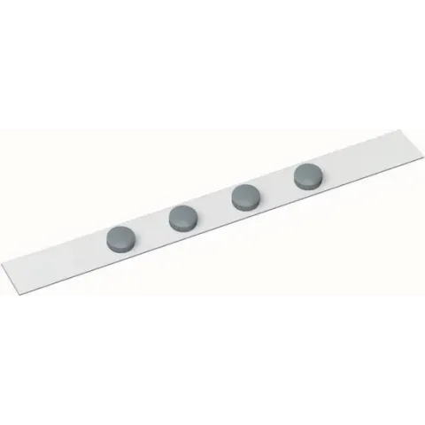 MAUL metaalstrip Standaard lijst zelfklevend 100X5cm incl. 4 magneten, wit